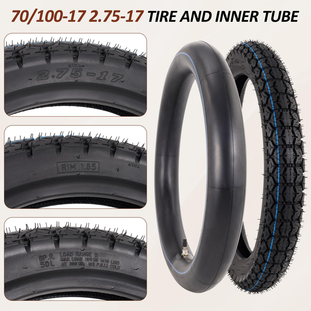 70/100-17 Tire and Inner Tube Set U6868