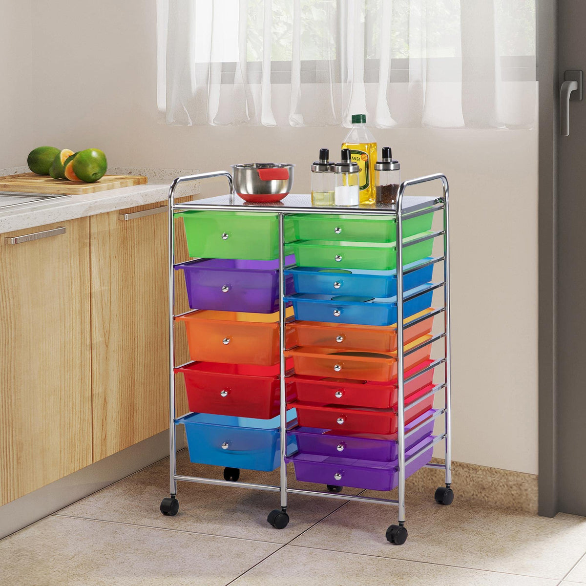 15 Drawer Rolling Storage Cart I99556