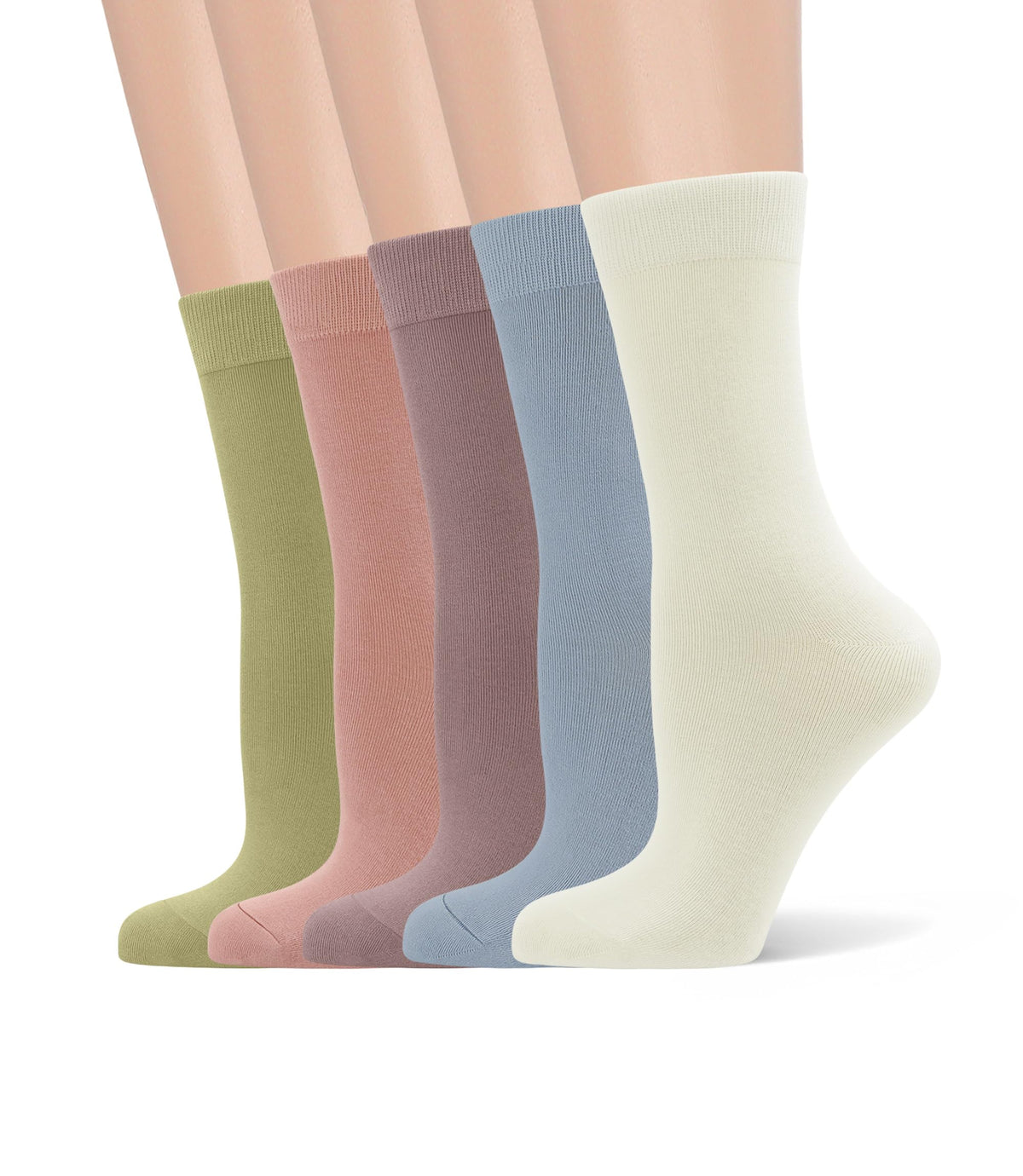 Viscose Bamboo Crew Socks 5 Pairs W2114