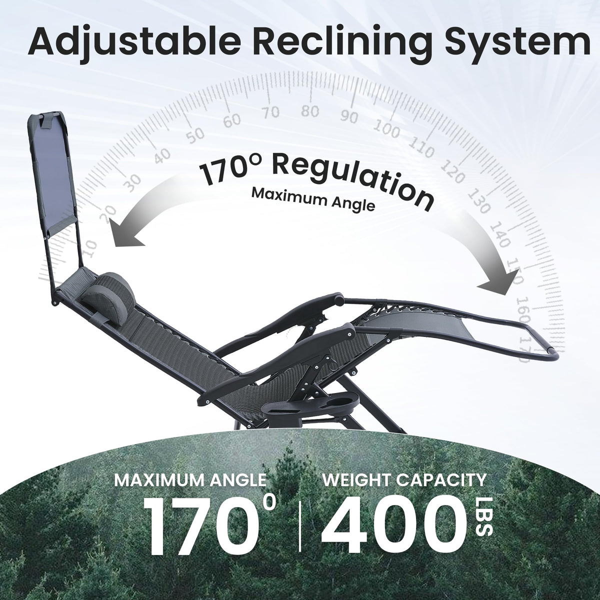 2 Pack Zero Gravity Chairs with Canopy Y3920