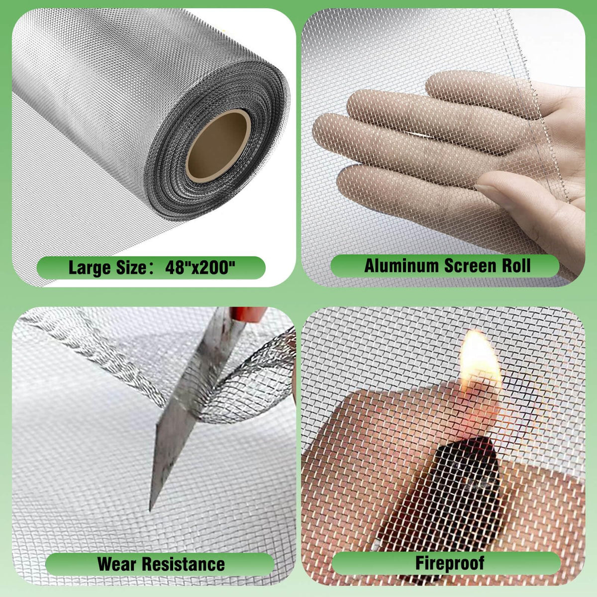 Aluminum Screen Roll with Spline & Rolling Tool P45584