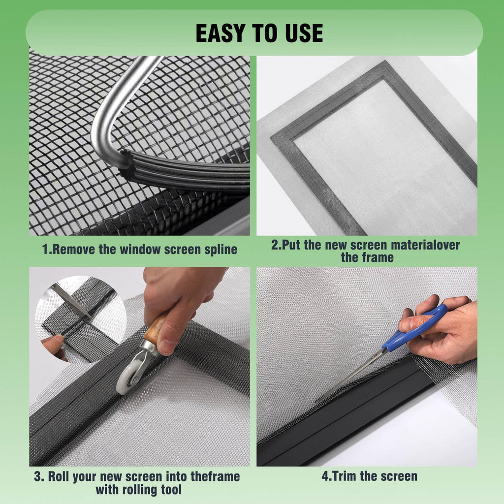 Aluminum Screen Roll with Spline & Rolling Tool P45584