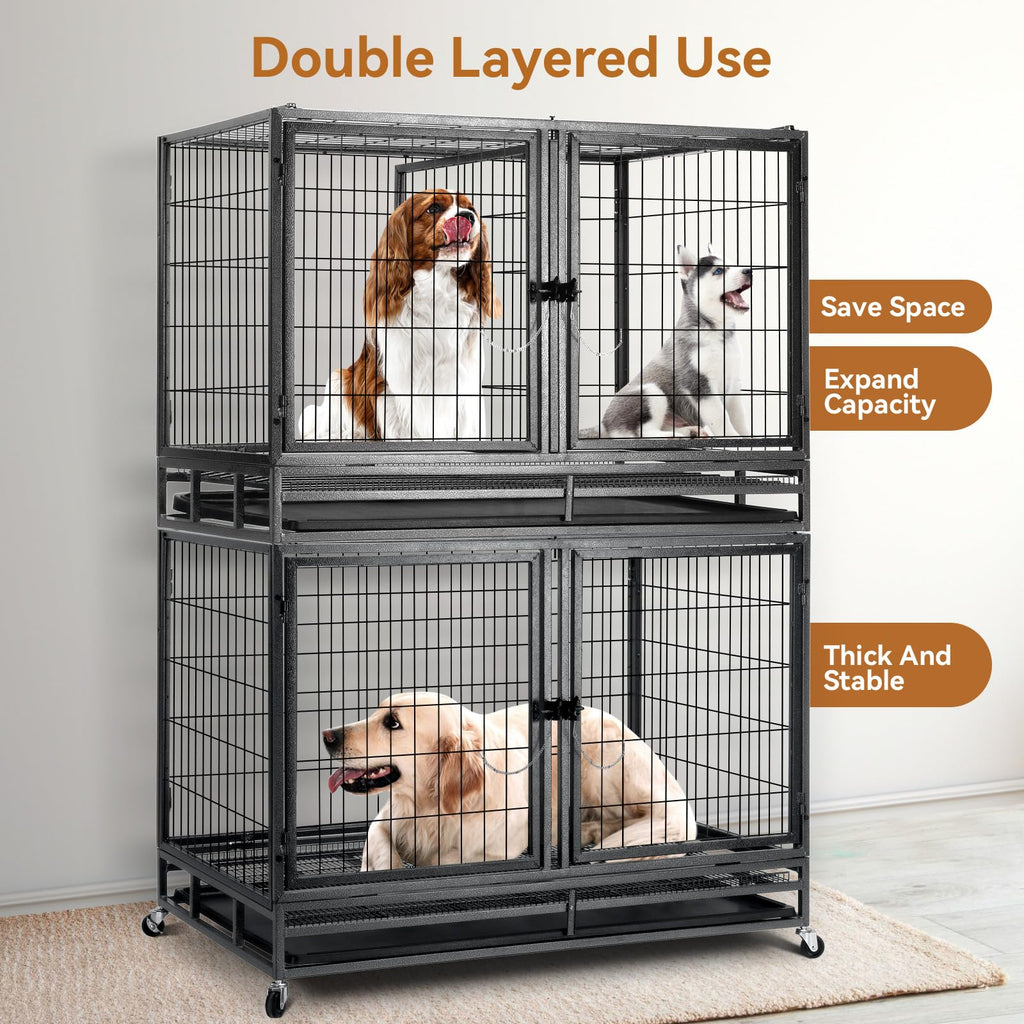 48inch Metal Wire Dog Crate with Divider N663589