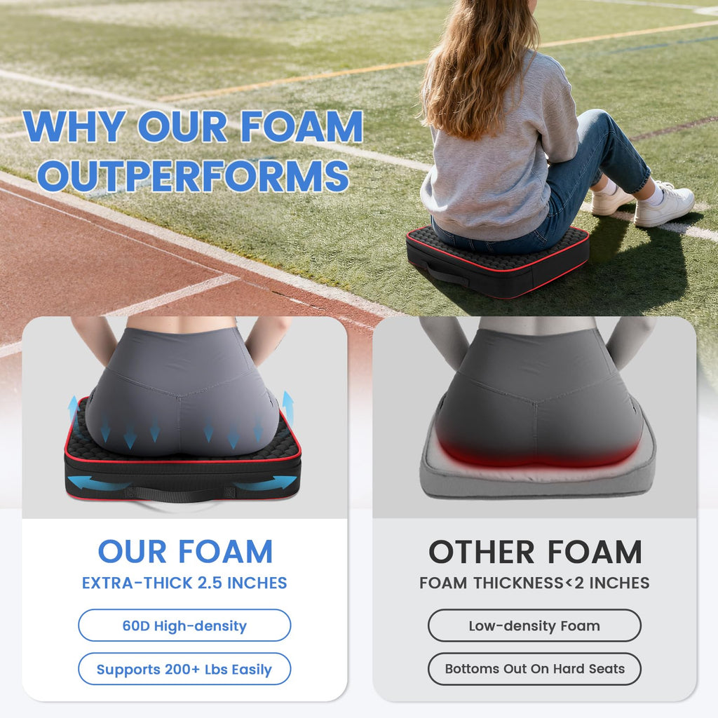 Portable Bleacher Seat Cushions with 2.5" Thick Foam L43602