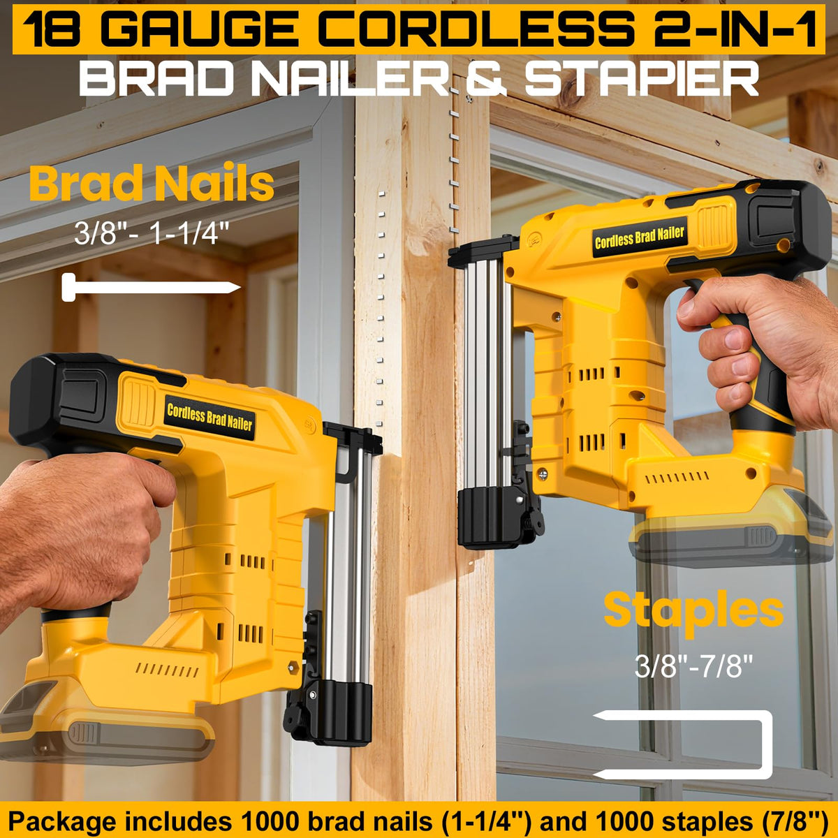 18 Gauge Cordless Brad Nailer & Staple Gun T2748