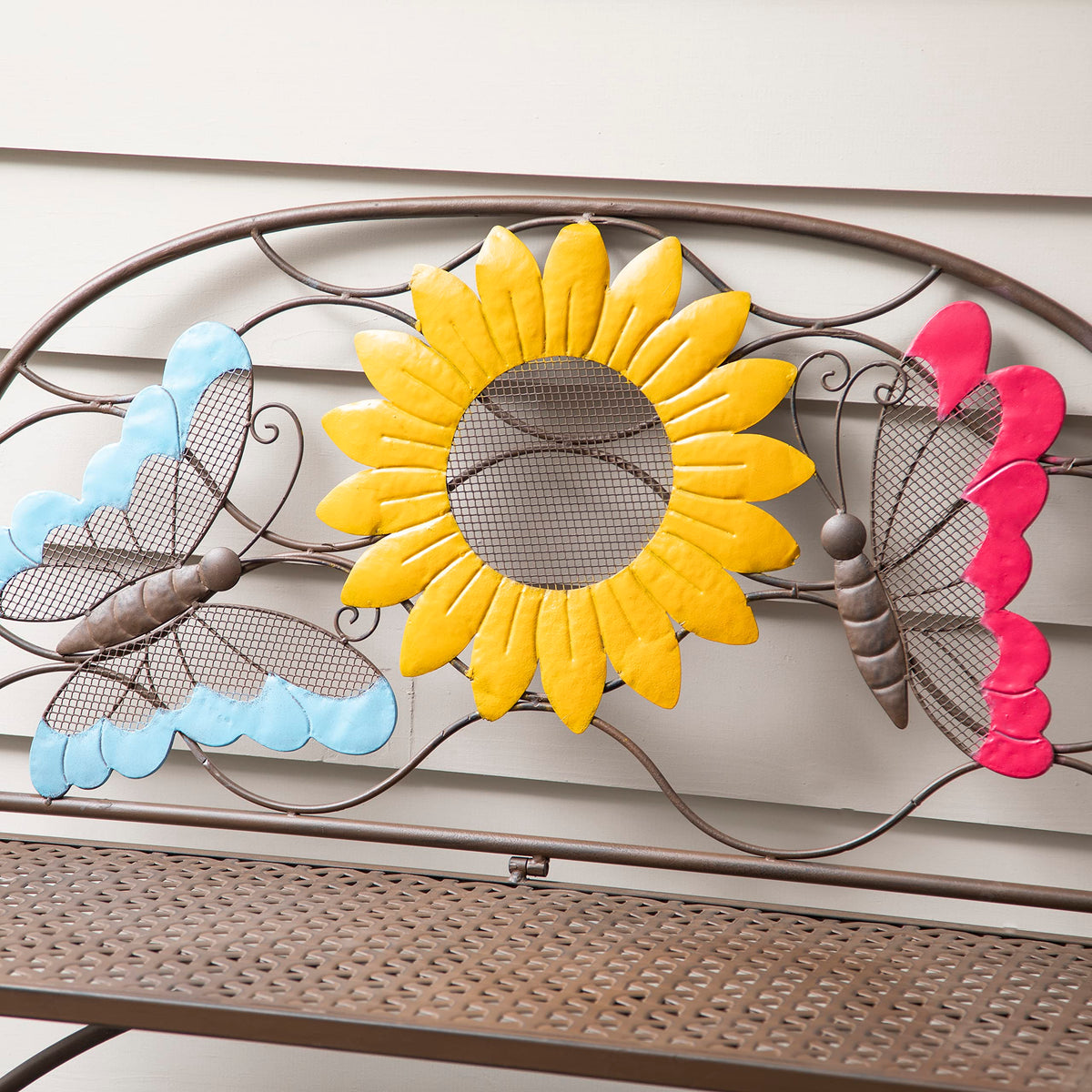Cast Iron Metal Garden Bench C61427