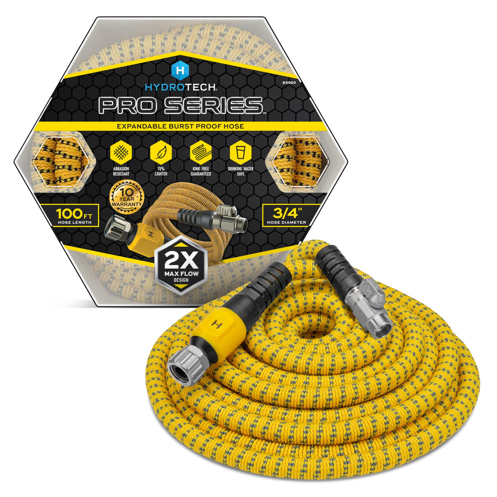 100 ft Max Flow Garden Hose, 3/4 in Diameter Y268