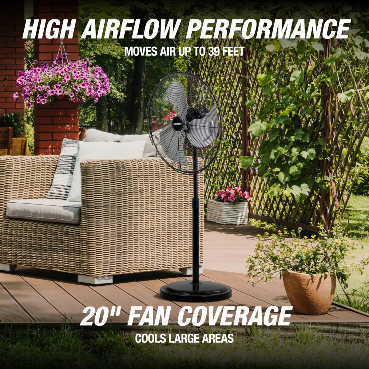 Adjustable 20 Inch Oscillating Pedestal Fan I2172