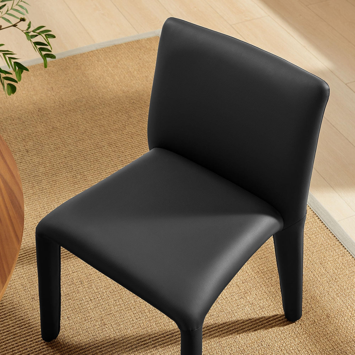 Black Faux Leather Dining Chair O2778