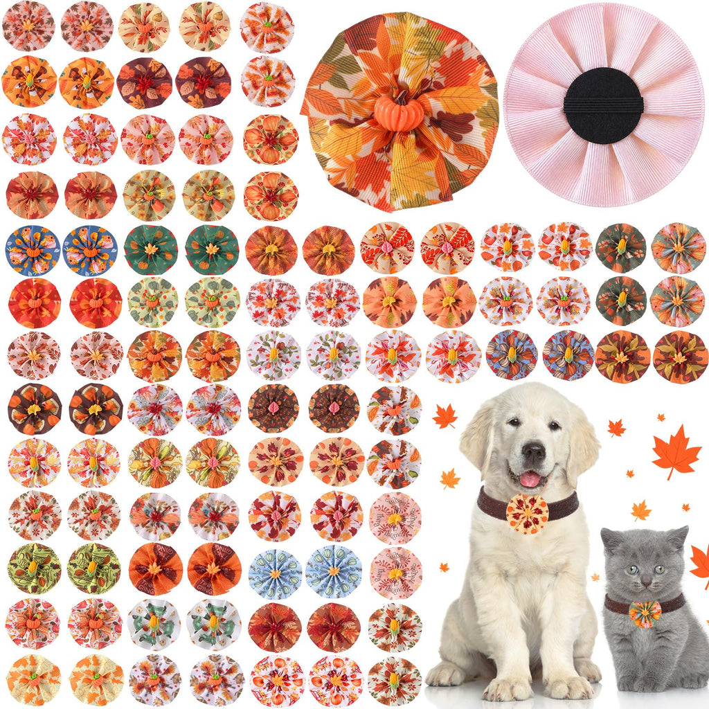 100 Pcs Pet Collar Flowers Charms D372536