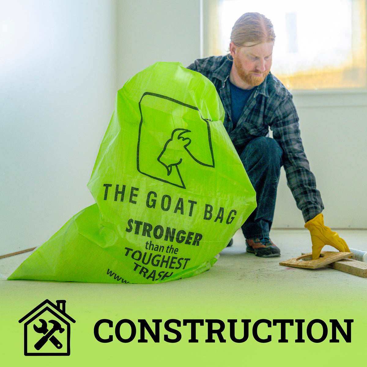 Heavy Duty 42-Gallon Reusable Polypropylene Contractor Bags 10-Pack I3844