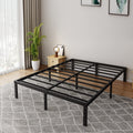 18 Inch Queen Metal Platform Bed Frame Heavy Duty Black N15131